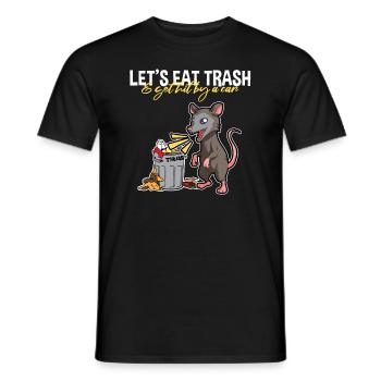 Possum design for opossum lovers and possum - Men's T-Shirt - black - Front - AI Model Male 178 light (178cm)