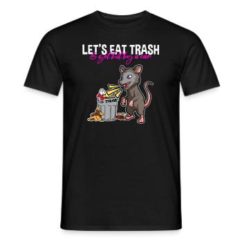 Opossum saying for animal lovers and possum - Men's T-Shirt - black - Front - AI Model Male 178 light (178cm)