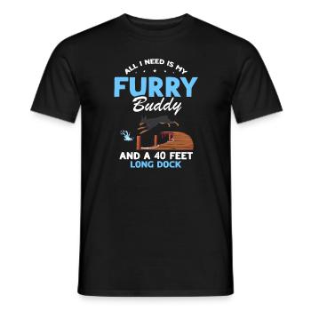 Dock Diving Design for Dog Jumping and Dock Dog - Men's T-Shirt - black - Front - AI Model Male 178 light (178cm)