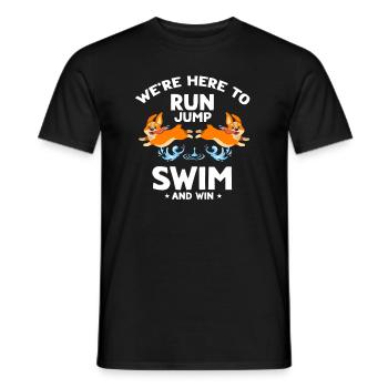 Sports nautiques pour chiens et sports nautiques pour chiens - T-shirt homme - noir - Devant - AI Model Male 178 light (178cm)