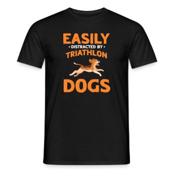 Sports nautiques pour chiens et sports nautiques pour chiens - T-shirt homme - noir - Devant - AI Model Male 178 light (178cm)