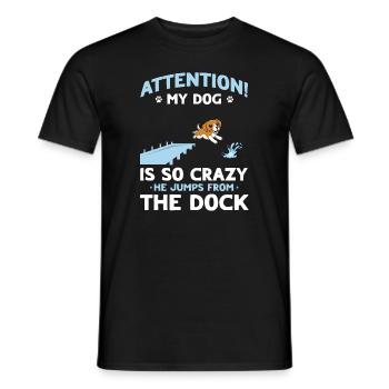 Sports nautiques pour chiens et sports nautiques pour chiens - T-shirt homme - noir - Devant - AI Model Male 178 light (178cm)