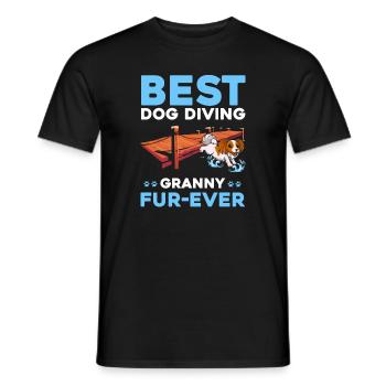 Conception de plongée à quai pour le saut de chien et le chien de quai - T-shirt homme - noir - Devant - AI Model Male 178 light (178cm)