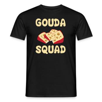 Gouda design pour fromagerie laitière et fromage Gouda - T-shirt homme - noir - Devant - AI Model Male 178 light (178cm)