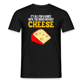 Gouda fumé design et Gouda gourmet - T-shirt homme - noir - Devant - AI Model Male 178 light (178cm)