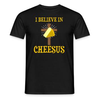 Gouda design pour fromagerie laitière et fromage Gouda - T-shirt homme - noir - Devant - AI Model Male 178 light (178cm)