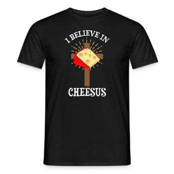 Devis fromagerie pour les amateurs de fromage Gouda et de Gouda - T-shirt homme - noir - Devant - AI Model Male 178 light (178cm)
