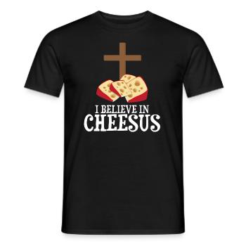 Gouda-Käse-Design für Gouda Fnas und Charcuterie - Männer T-Shirt - Schwarz - Vorne - AI Model Male 178 light (178cm)