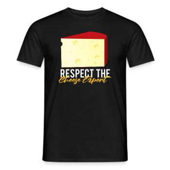Gouda lovers for smoked Gouda - Men's T-Shirt - black - Front - AI Model Male 178 light (178cm)