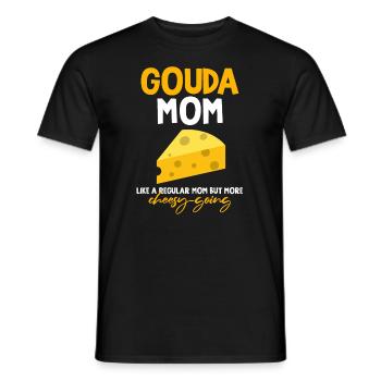 Devis fromagerie pour les amateurs de fromage Gouda et de Gouda - T-shirt homme - noir - Devant - AI Model Male 178 light (178cm)