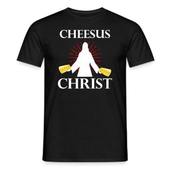 Devis fromagerie pour les amateurs de fromage Gouda et de Gouda - T-shirt homme - noir - Devant - AI Model Male 178 light (178cm)