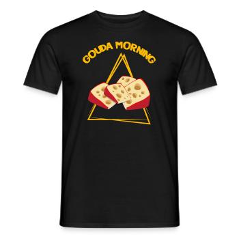 Smoked Gouda design and Gouda gourmet - Men's T-Shirt - black - Front - AI Model Male 178 light (178cm)