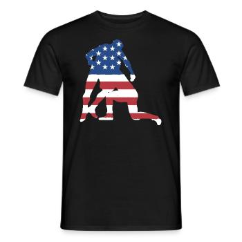 Sport Us Flag Wrestling - Men's T-Shirt - black - Front - AI Model Male 178 light (178cm)