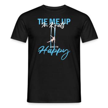 Aerial Silks for Aerial Yoga and Aerial Gymnastics - Men's T-Shirt - black - Front - AI Model Male 178 light (178cm)