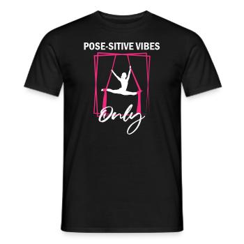 Cirque de soie aérien pour les artistes de soie aérienne - T-shirt homme - noir - Devant - AI Model Male 178 light (178cm)