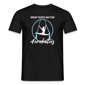 Aerial Silks for Aerial Yoga and Aerial Gymnastics - Men's T-Shirt - black - Front - AI Model Male 178 light (178cm)