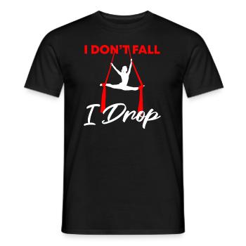 Aerial Silk Dancer for Aerial Ribbon and Aerialist - Men's T-Shirt - black - Front - AI Model Male 178 light (178cm)