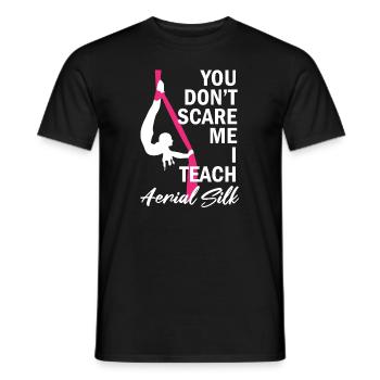 Cirque de soie aérien pour les artistes de soie aérienne - T-shirt homme - noir - Devant - AI Model Male 178 light (178cm)