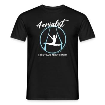 Cirque de soie aérien pour les artistes de soie aérienne - T-shirt homme - noir - Devant - AI Model Male 178 light (178cm)