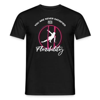 Aerial Silks für Aerial Yoga und Aerial Gymnastics - Männer T-Shirt - Schwarz - Vorne - AI Model Male 178 light (178cm)