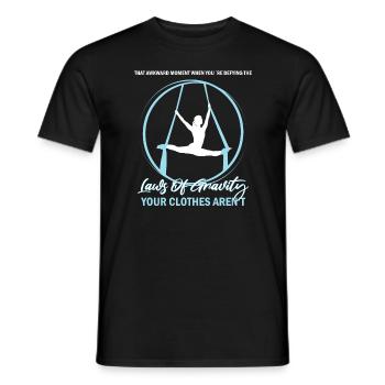 Aerial Silks for Aerial Yoga and Aerial Gymnastics - Men's T-Shirt - black - Front - AI Model Male 178 light (178cm)