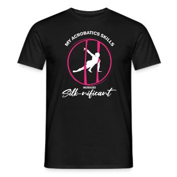 Aerial Silk Dancer for Aerial Ribbon and Aerialist - Men's T-Shirt - black - Front - AI Model Male 178 light (178cm)
