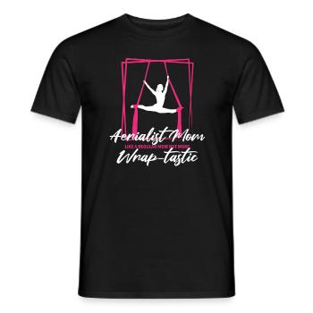 Aerial Silk Dancer for Aerial Ribbon and Aerialist - Men's T-Shirt - black - Front - AI Model Male 178 light (178cm)