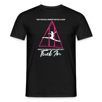 Aerial Silk Dancer for Aerial Ribbon and Aerialist - Men's T-Shirt - black - Front - AI Model Male 178 light (178cm)