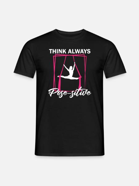 Sete aeree per yoga aereo e ginnastica aerea - T-shirt uomo - nero