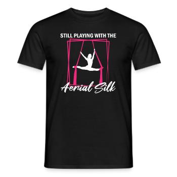 Aerial Silk Circus for Aerial Silk Performers - Men's T-Shirt - black - Front - AI Model Male 178 light (178cm)