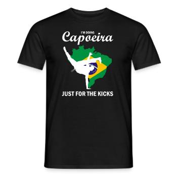 Ginga Capoeira pour les arts martiaux brésiliens - T-shirt homme - noir - Devant - AI Model Male 178 light (178cm)
