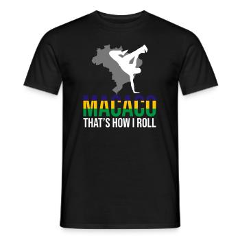 Ginga Capoeira pour les arts martiaux brésiliens - T-shirt homme - noir - Devant - AI Model Male 178 light (178cm)