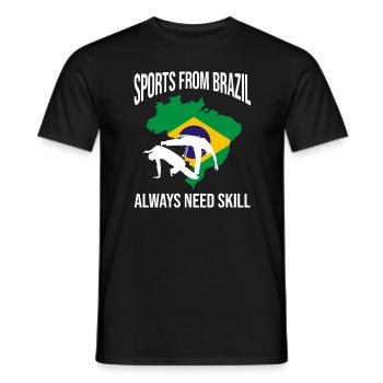 Instruments de capoeira pour la danse brésilienne - T-shirt homme - noir - Devant - AI Model Male 178 light (178cm)