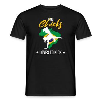 Capoeira Athletic pour la danse afro-brésilienne - T-shirt homme - noir - Devant - AI Model Male 178 light (178cm)