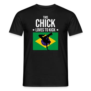 Capoeira for Mixed Martial Arts and Kickboxing - Men's T-Shirt - black - Front - AI Model Male 178 light (178cm)