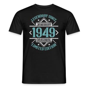 Legendary since January 1949 limited edition - Men's T-Shirt - black - Front - AI Model Male 178 light (178cm)