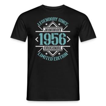 Legendary since January 1956 limited edition - Men's T-Shirt - black - Front - AI Model Male 178 light (178cm)