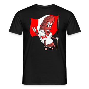 Kanadische Schweinsbratwurst - Männer T-Shirt - Schwarz - Vorne - AI Model Male 178 light (178cm)