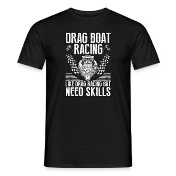 Conception de bateaux de course pour les courses de dragsters - T-shirt homme - noir - Devant - AI Model Male 178 light (178cm)