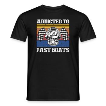 Conception de bateaux de dragster pour les plaisanciers de course - T-shirt homme - noir - Devant - AI Model Male 178 light (178cm)