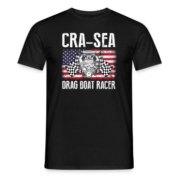 Conception de bateaux de dragster pour les plaisanciers de course - T-shirt homme - noir - Devant - AI Model Male 178 light (178cm)