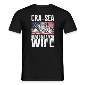 Racing boat design for drag boat racing - Men's T-Shirt - black - Front - AI Model Male 178 light (178cm)