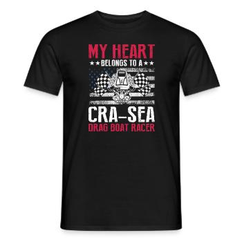 Speedboat Racing Design for Racing Boaters - Men's T-Shirt - black - Front - AI Model Male 178 light (178cm)