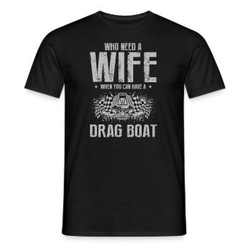 Speedboat Racing Design for Racing Boaters - Men's T-Shirt - black - Front - AI Model Male 178 light (178cm)