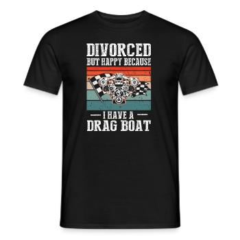Conception de bateaux de dragster pour les plaisanciers de course - T-shirt homme - noir - Devant - AI Model Male 178 light (178cm)