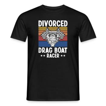 Conception de bateaux de course pour les courses de dragsters - T-shirt homme - noir - Devant - AI Model Male 178 light (178cm)