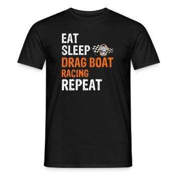 Conception de bateaux de dragster pour les plaisanciers de course - T-shirt homme - noir - Devant - AI Model Male 178 light (178cm)