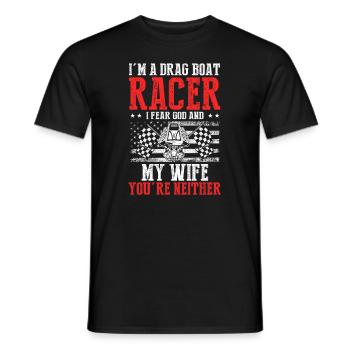 Speedboat Racing Design for Racing Boaters - Men's T-Shirt - black - Front - AI Model Male 178 light (178cm)