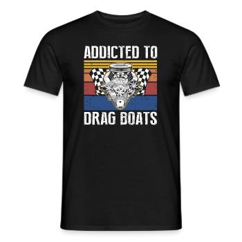 Conception de bateaux de dragster pour les plaisanciers de course - T-shirt homme - noir - Devant - AI Model Male 178 light (178cm)