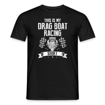 Conception de bateaux de course pour les courses de dragsters - T-shirt homme - noir - Devant - AI Model Male 178 light (178cm)